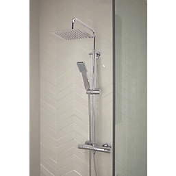 Highlife Bathrooms Nairn Series 2 Rear-Fed Exposed Chrome Thermostatic Shower