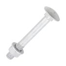 Timco Exterior Carriage Bolts Carbon Steel Organic Silver Coating M12 x 100mm 10 Pack