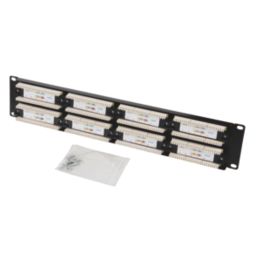 Labgear Cat 6 1U 48 Port RJ45 Patch Panel UTP 1.96"