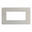 Contactum Lyric 4-Module Modular Faceplate Brushed Steel