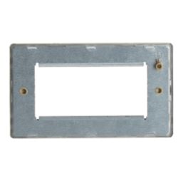 Contactum Lyric 4-Module Modular Faceplate Brushed Steel
