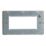 Contactum Lyric 4-Module Modular Faceplate Brushed Steel
