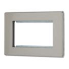 Contactum Lyric 4-Module Modular Faceplate Brushed Steel