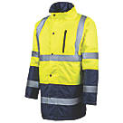 Tough Grit  Hi-Vis Waterproof Jacket Yellow / Navy Small 48" Chest