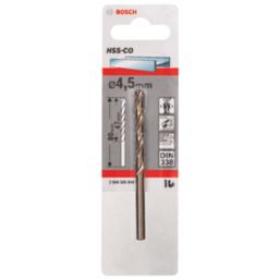 Bosch Twist Cobalt Straight Shank Metal Drill Bit 4.5mm x 80mm