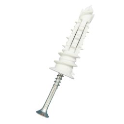 Easyfix  Self-Drilling Expansion Plugs with Countersunk Head Screws Nylon 43mm 50 Pack