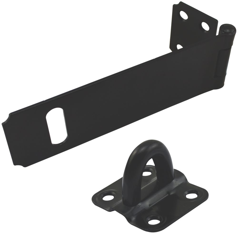 Smith & Locke Hasp & Staple Black 90mm Screwfix