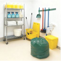 L-PRO 10605 Green Polythene Sacks / Bin Liners 90Ltr 200 Pack
