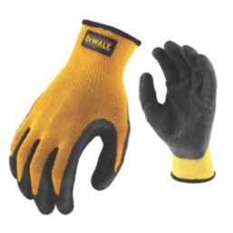 DEWALT Textured Rubber Gripper Gloves Yellow Medium