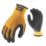 DEWALT Textured Rubber Gripper Gloves Yellow Medium