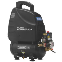 Draper 24974 6Ltr Brushless Electric Oil-Free Air Compressor 230V