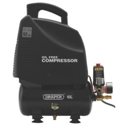 Draper 24974 6Ltr Brushless Electric Oil-Free Air Compressor 230V