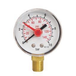 Flomasta Bottom Connection Pressure Gauge 10bar