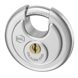 Smith & Locke  Stainless Steel    Disc Padlock 80mm