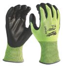 Milwaukee Hi-Vis Cut Level 4/D Gloves Fluorescent Yellow Large