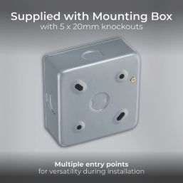 British General  10A 2-Gang 2-Way Metal Clad Light Switch with White Inserts