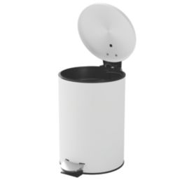 Koros Pedal Bin White Gloss 3Ltr