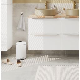 Koros Pedal Bin White Gloss 3Ltr
