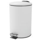 Koros Pedal Bin White Gloss 3Ltr