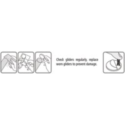 Fix-O-Moll Grey Round Self-Adhesive Easy Gliders 30mm x 30mm 50 Pack