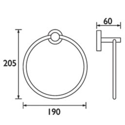 Bristan  Round Towel Ring Brushed Brass