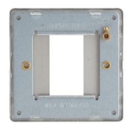 Contactum Lyric 1-Module Modular Faceplate Brushed Steel