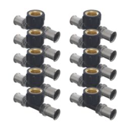 Wavin Tigris K5 Multi-Layer Composite Press-Fit Adapting One-Sided Female Tees 16mm x 0.5" x 16mm 10 Pack