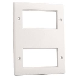 British General  8-Module Modular Faceplate White