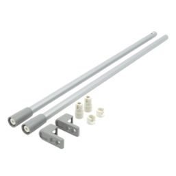 Hafele Drawer Rail Set Grey 450mm 2 Pack
