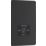 British General Evolve 2-Gang Dual Voltage Shaver Socket 115/240V Matt Black with Black Inserts