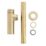 Highlife Bathrooms  Round Metal Bottle Trap Brushed Brass 50mm