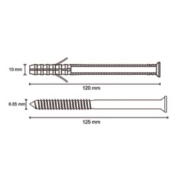 Easyfix  TX Short Expansion Frame Fixings 10mm x 120mm 40 Pack