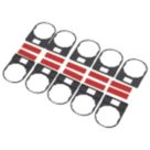 Schneider Electric Dark Grey Legend Holders 90mm 10 Pack