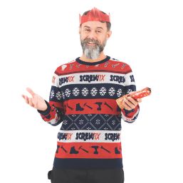 Site Screwfix Christmas Jumper Multi-Coloured X Large 48" Chest