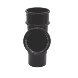 FloPlast MiniFlo Round Downpipe Branch Black 50mm