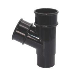 FloPlast MiniFlo Round Downpipe Branch Black 50mm