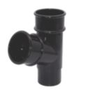 FloPlast MiniFlo Round Downpipe Branch Black 50mm