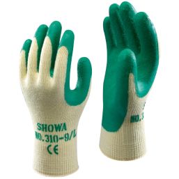Showa 310  Latex Grip Gardening Gloves Green Medium
