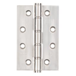 Smith & Locke  Polished Stainless Steel Grade 7 Fire Rated Washered Hinges 102mm x 67mm 2 Pack