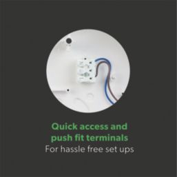 4lite KUDO Indoor & Outdoor Maintained Emergency Round LED Wall/Ceiling Light Bulkhead  White 18W 1700lm