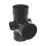 FloPlast  Solvent Weld 92.5° Triple Socket Branch Black 110mm