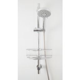 Croydex  1-Tier Riser Rail Basket Chrome