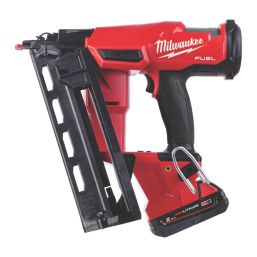 Milwaukee M18FN16GA-202X 1.6mm 18V 2 x 2.0Ah Li-Ion RedLithium Brushless Second Fix Cordless Nail Gun