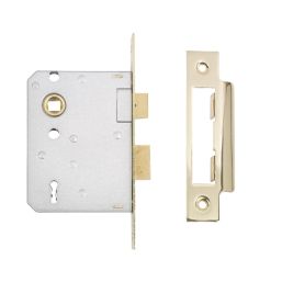 ERA  3 Lever Brass Effect Mortice Sashlock 76mm Case - 56mm Backset