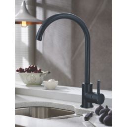 Highlife Bathrooms Blackford Single Lever Sink Mixer Matt Black