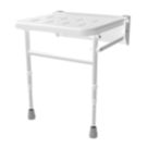 Nymas Wall Mounted Shower Seat with Legs White