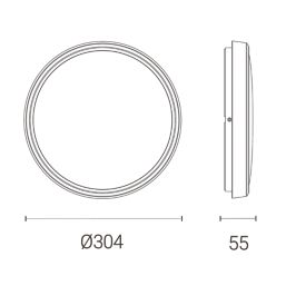 4lite WiZ Connected LED Smart Wall/Ceiling Light White 18W 1620lm