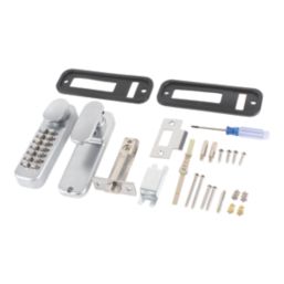 Smith & Locke  Push-Button Lock w/ Easy Code Change  37.5mm Silver