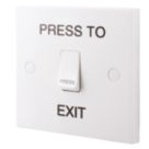British General 900 Series 10AX 1-Gang 2-Way 'Press to Exit' Retractive Switch White