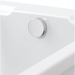 Aqualisa Options Chrome Round Head Bath Overflow Filler Tap  With Waste